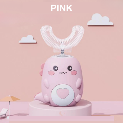 Brosse à dents électrique enfant dino rose