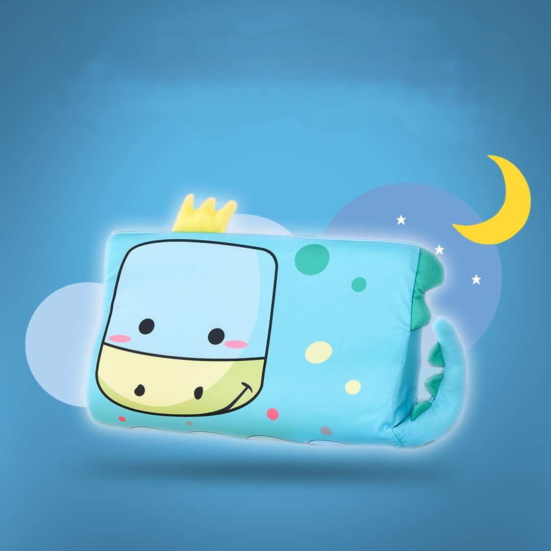 Oreiller tout-petit en mousse à mémoire, motif hippopotame