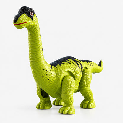 Dinosaure marcheur Brachiosaure à long cou électronique, vue produit sur fond blanc