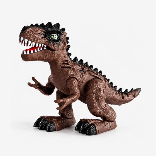 Dinosaure marcheur Tyrannosaure Rex électronique, vue produit sur fond blanc