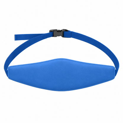 Appui-tête bébé bleu uni, sangle rembourrée douce avec boucle ajustable