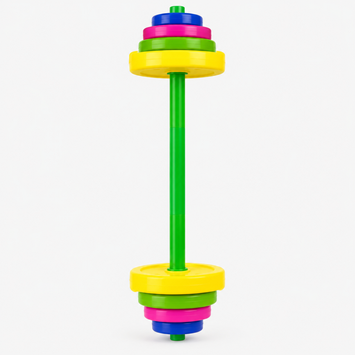 Barre de fitness jouet pour enfants debout, vue de face en studio