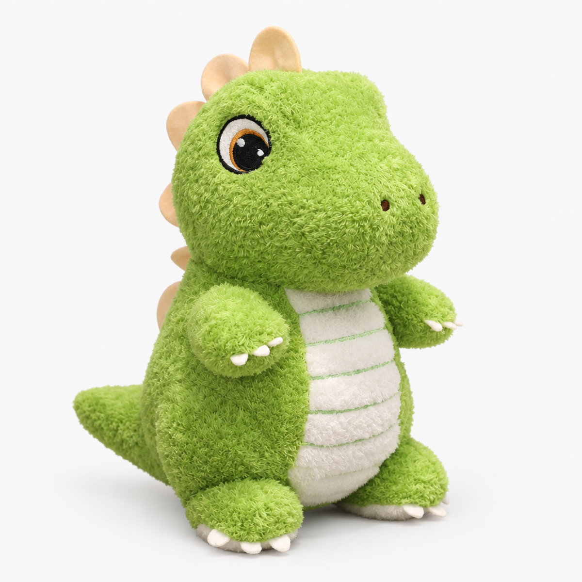 Peluche dinosaure verte petite taille 25 cm, doudou câlin pour enfant