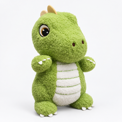 Grande peluche dinosaure verte 45 cm pour chambre d'enfant