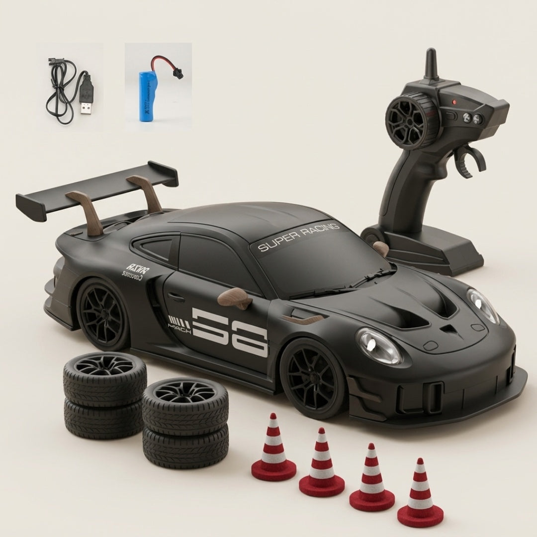 Voiture de drift RC grise pour enfants