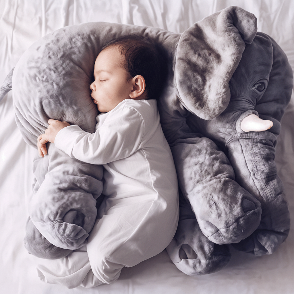 Éléphant en peluche douce pour enfants