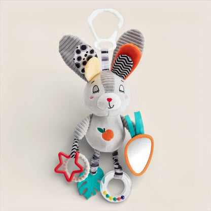 Mobile de lit bébé en tissu doux, modèle lapin
