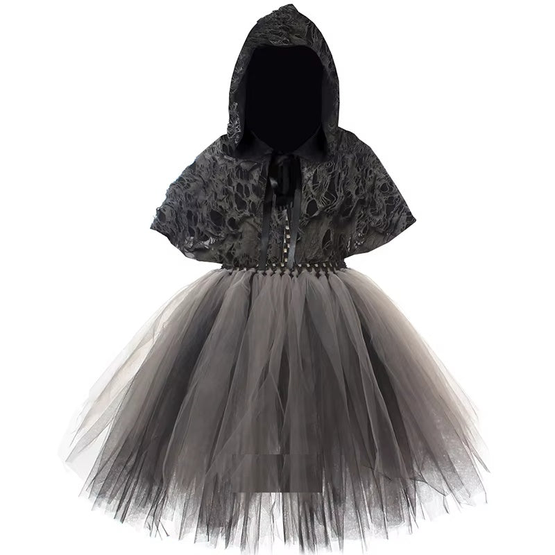 Robe tutu faucheuse squelette, robe seule vue de face
