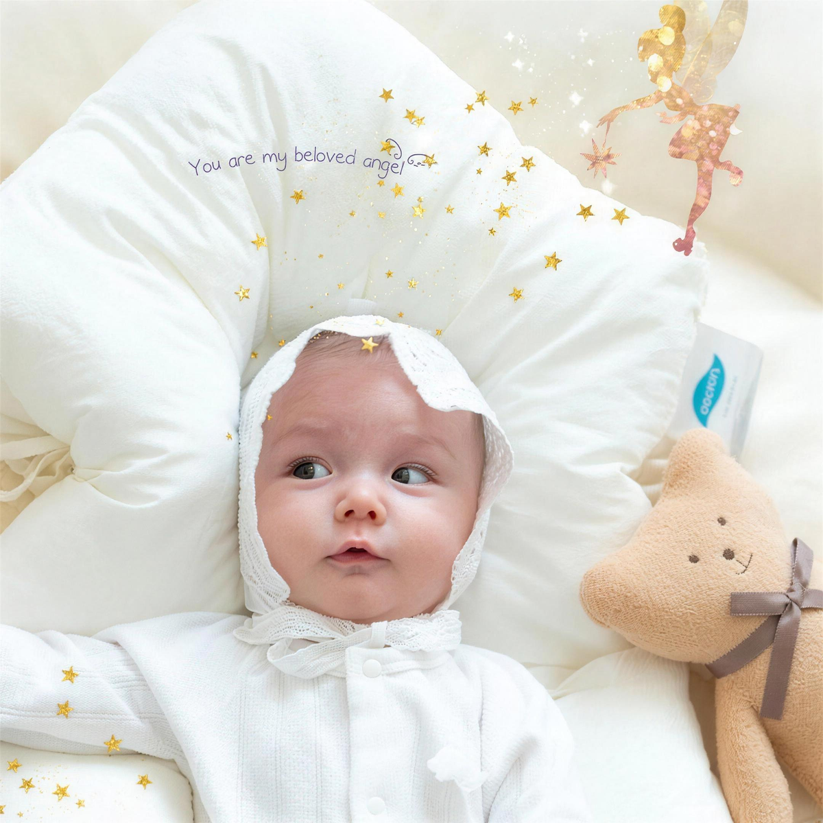 Bébé se reposant sur le coussin de soutien en coton