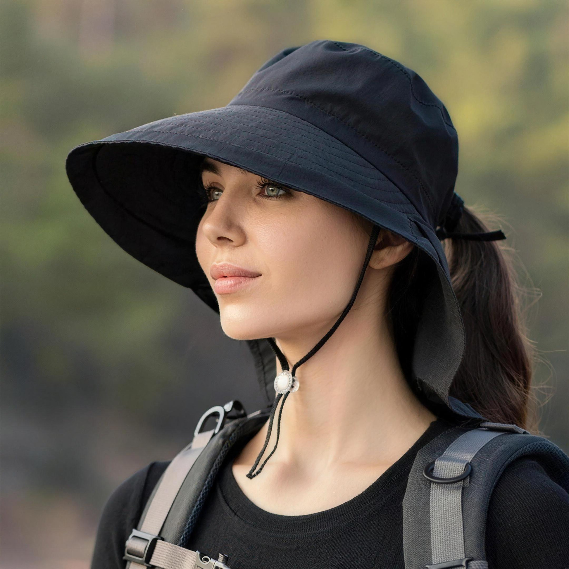 Chapeau de Soleil Femme Anti-UV – Bob à Large Bord & Protection Nuque