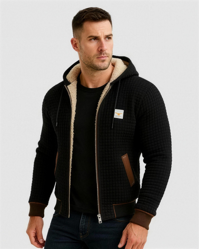 Veste Matelassée Homme Capuche Doublée Sherpa – Confort & Chaleur | Style Automne Hiver
