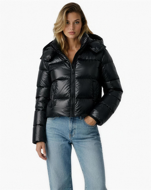 Doudoune courte femme noire