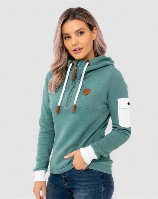 Sweat à Capuche Femme Zippé