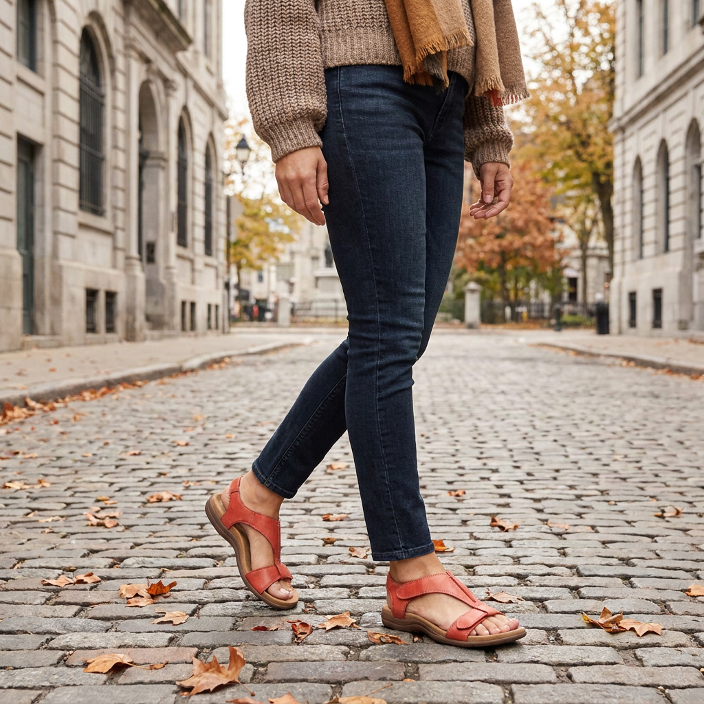 Sandales Femme Confort Ergonomiques  Sandales Ouvertes Avec Maintien A porte en automne