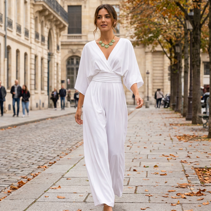 Combinaison Femme Fluide  Coupe lgante  Taille Marque Style Chic Polyv porte en automne