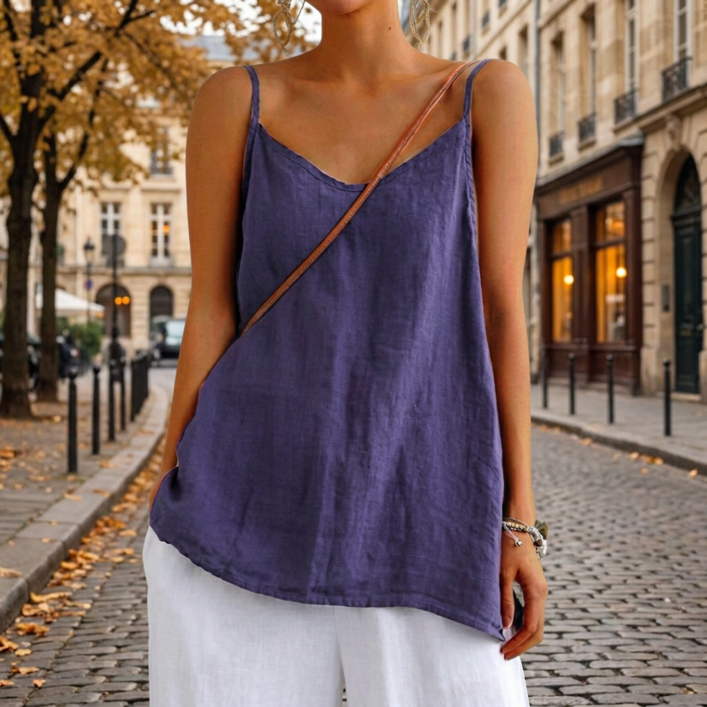 Top Femme  Tissu Lger  Col en V Fluide lgance Chic Dcontracte t porte en automne