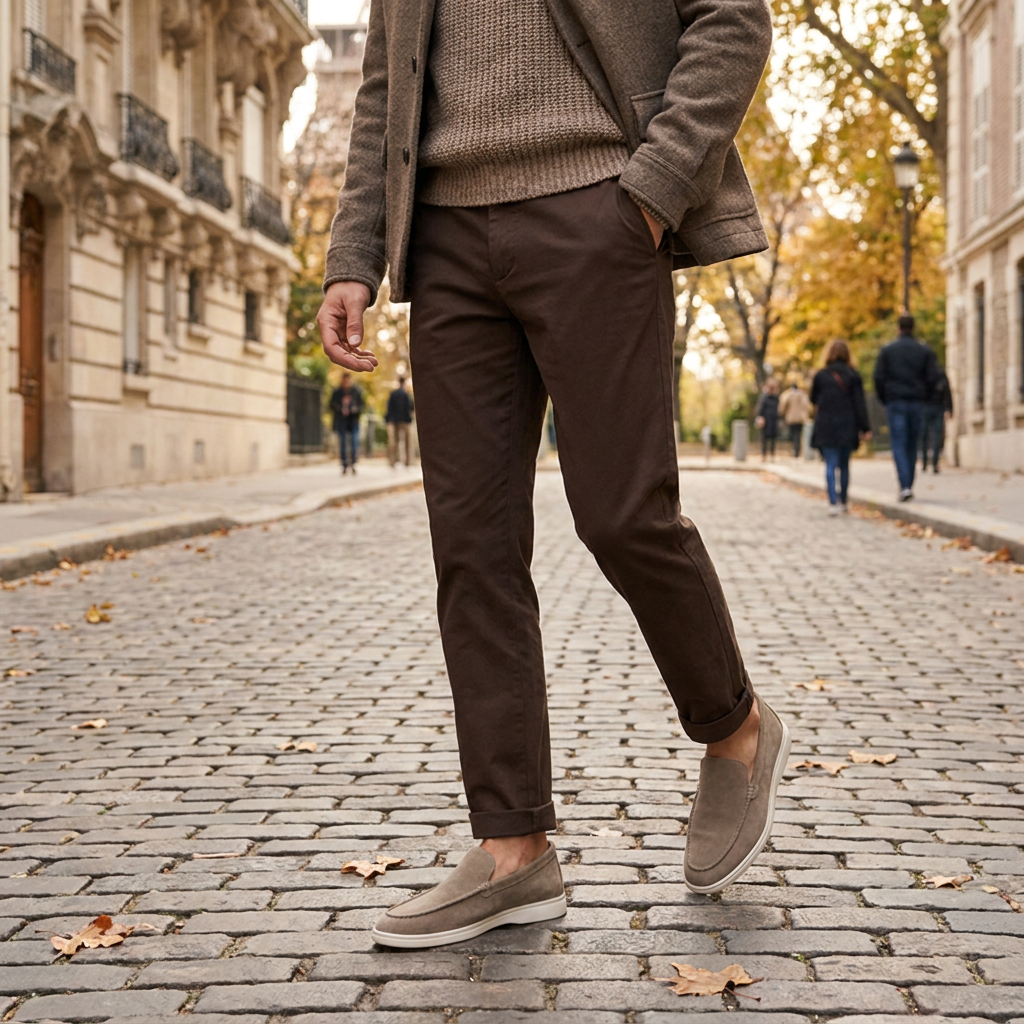 Mocassins SlipOn En Sudine Luxe  Homme lgant  Confortable porte en automne
