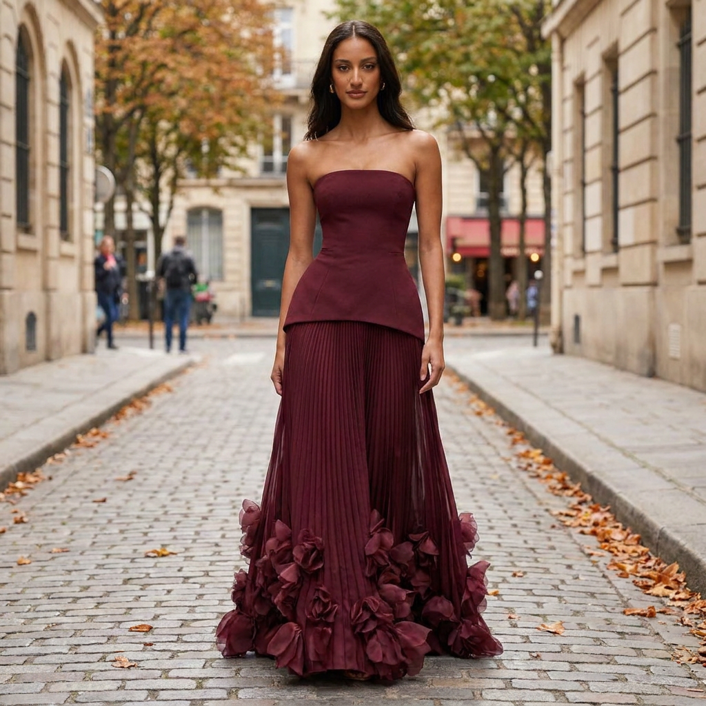 Robe de Soire Maxi Femme  Coupe Longue Cintre Effet Ventre Plat  Allur porte en automne