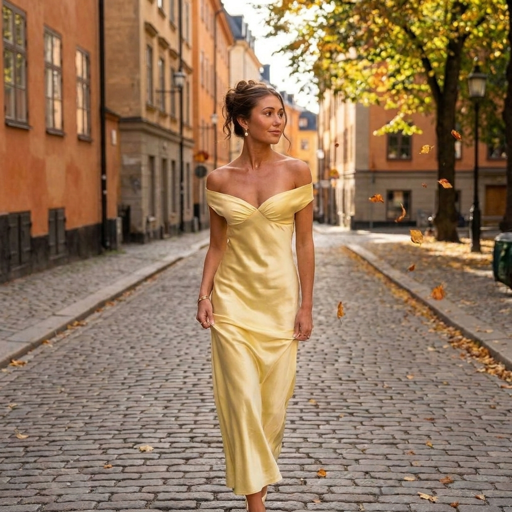 Robe Maxi Satine Femme  DosNu Coupe Longue Fluide  Effet Ventre Plat porte en automne