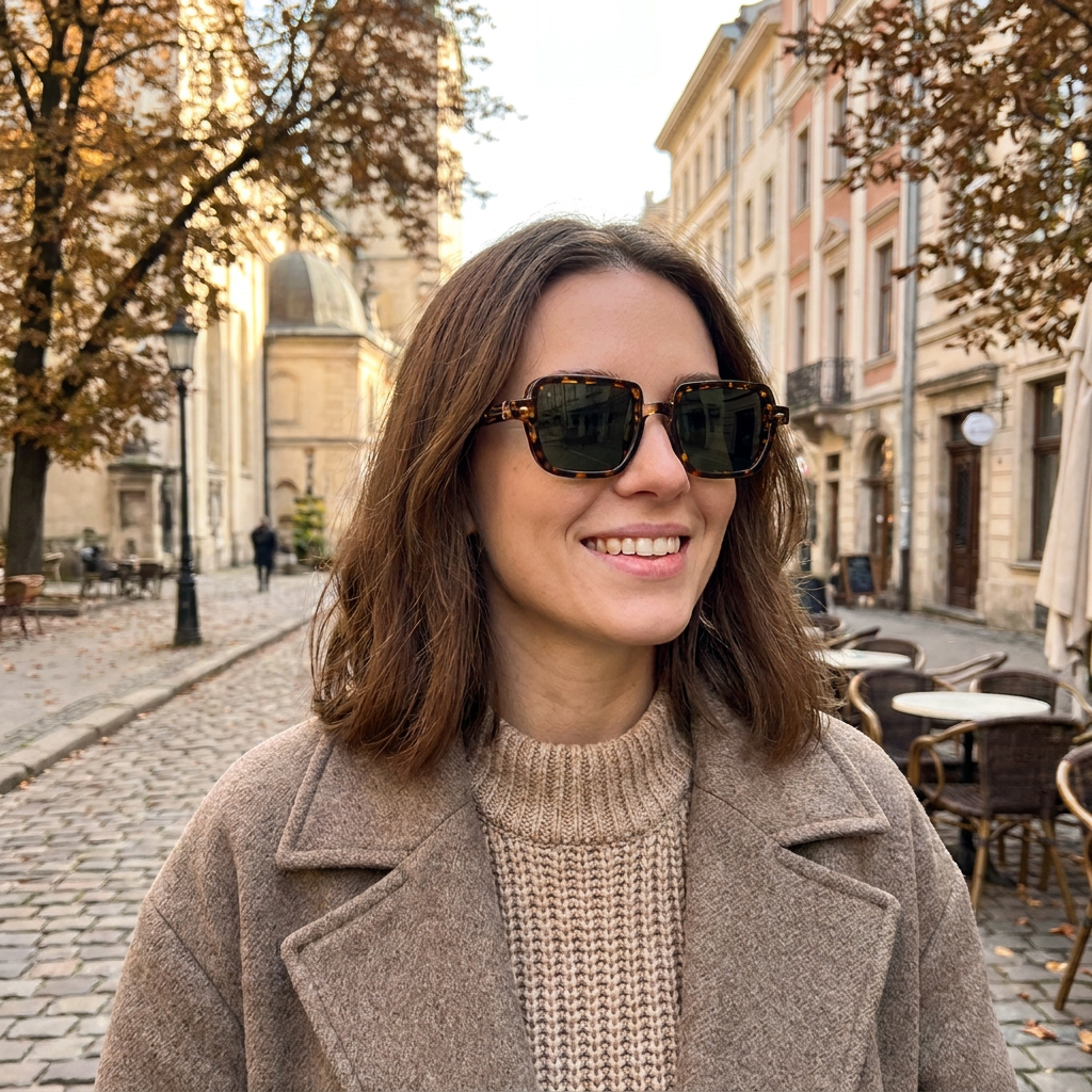 Lunettes de Soleil Mixtes  Collection Tendance Protection UV  Style Ch porte en automne
