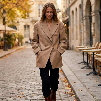 Blazer Femme  Coupe Structure  Style Tailleur Chic lgance Intemporelle porte en automne