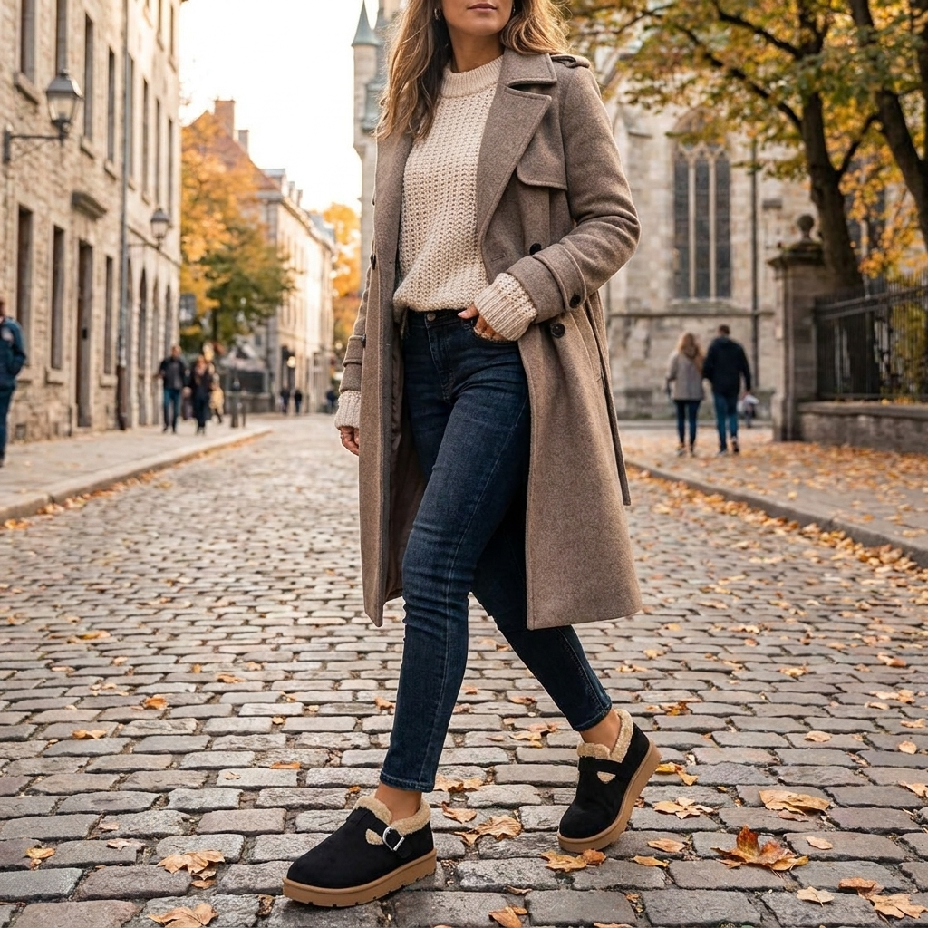 Bottines dHiver Douillettes  Chaudes Confortables  Fourres porte en automne