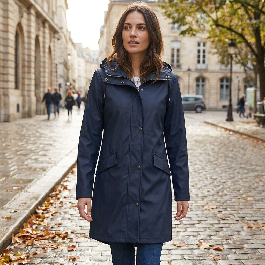 Impermable Femme  Capuche Rglable  CoupeVent  Dperlant porte en automne