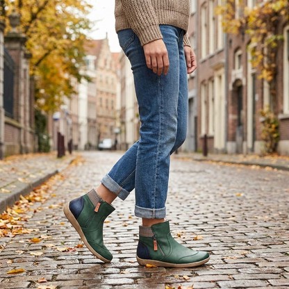 Bottines Femme  Zip  Semelle Souple Confort au Quotidien porte en automne