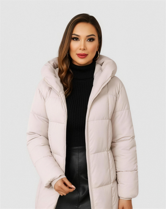 Manteau Long Matelassé Femme Capuche – Élégance & Chaleur Hivernale