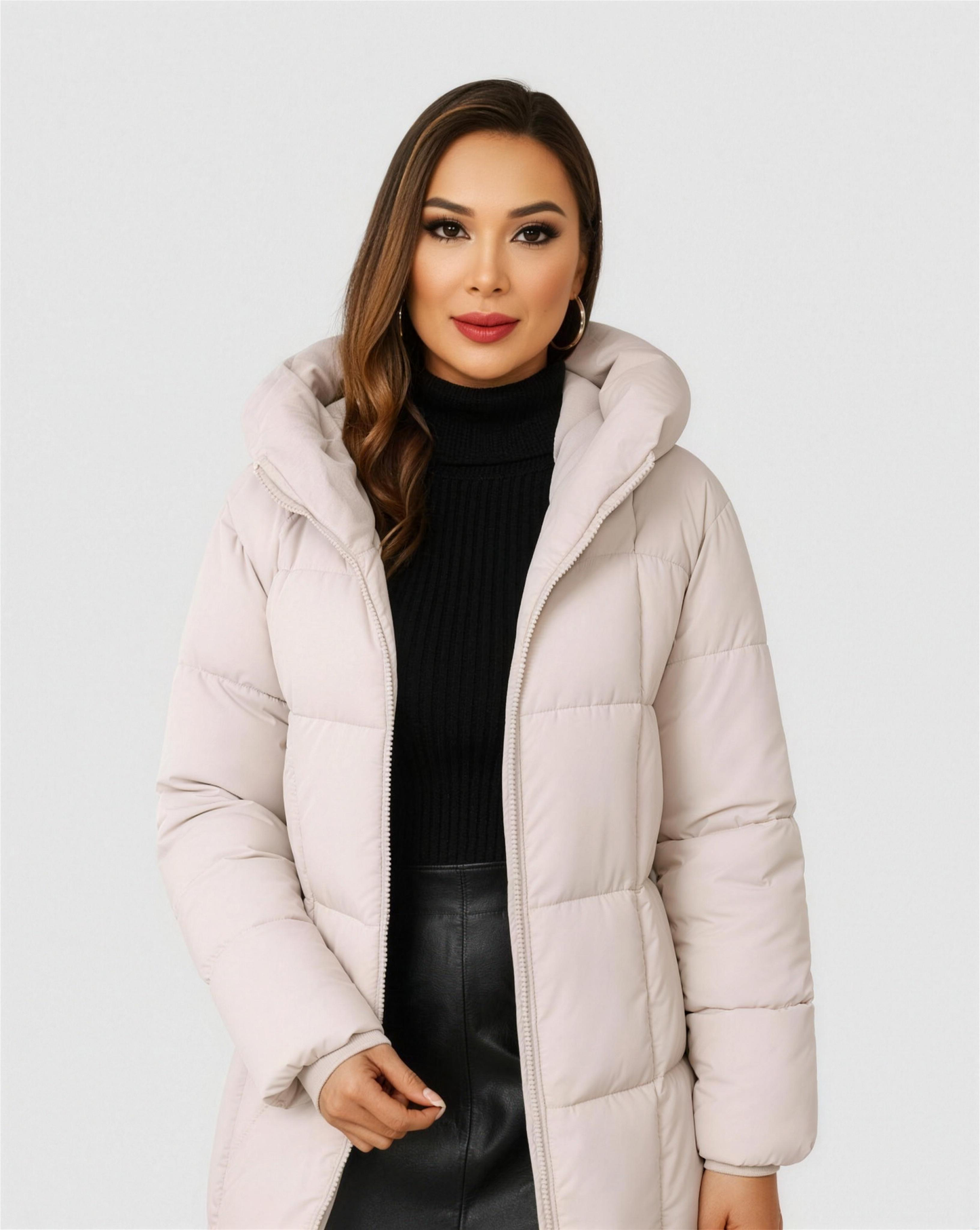 Manteau Long Matelassé Femme Capuche – Élégance & Chaleur Hivernale