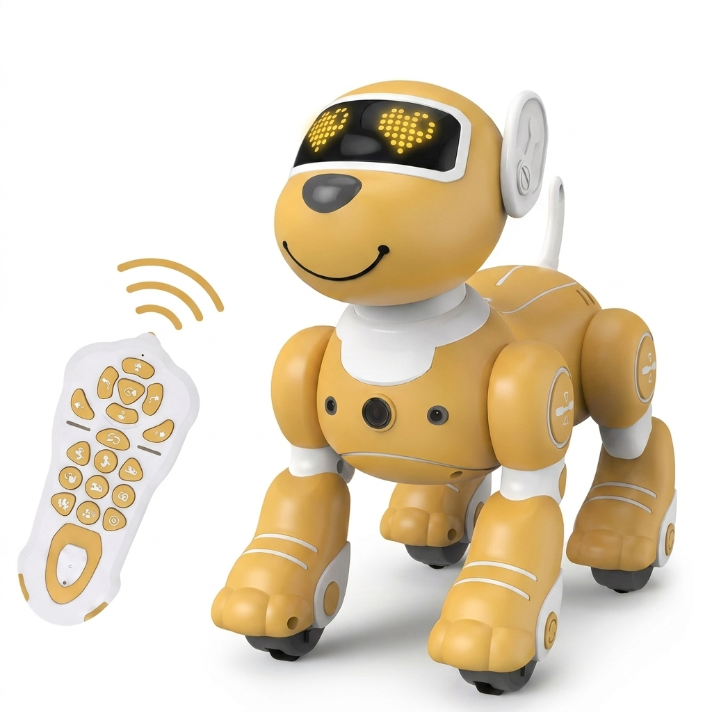 Chiot robot RC, coloris jaune doré