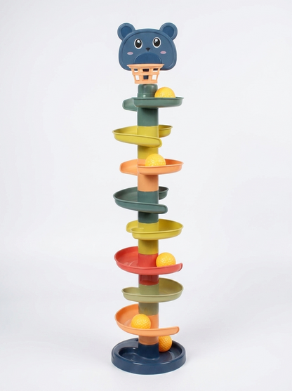 Tour à billes Montessori, modèle Spirale Ours 9 niveaux