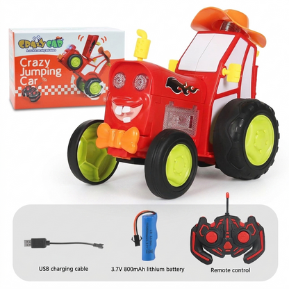 Tracteur cascadeur RC télécommandé, vue de dessus