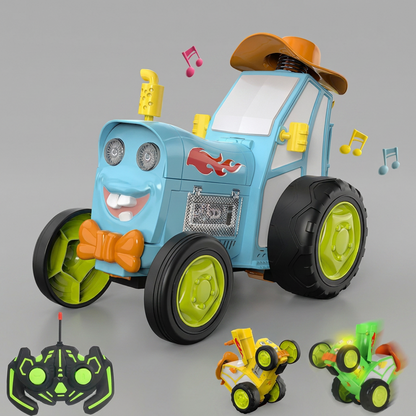 Tracteur cascadeur RC télécommandé, vue en angle