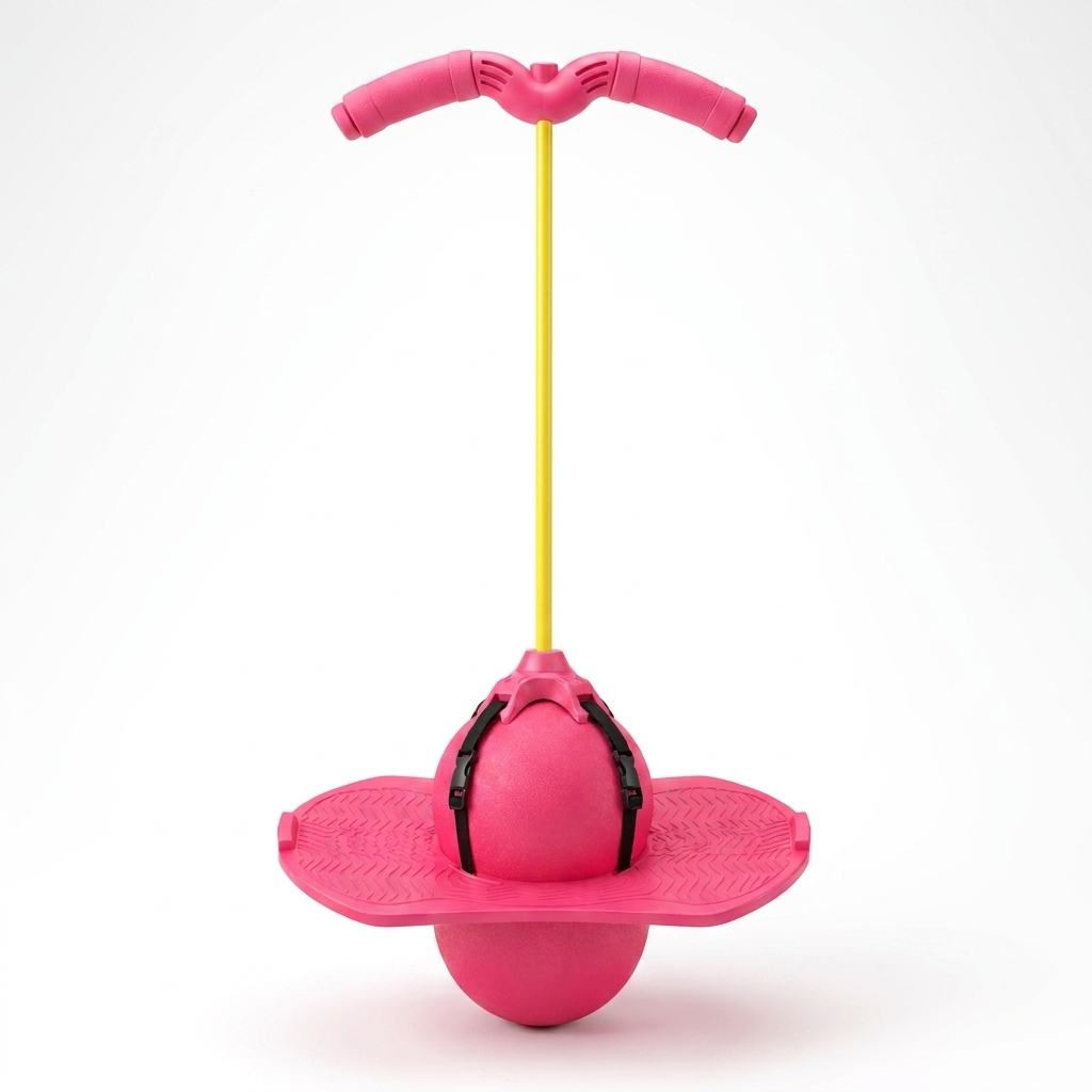 Ballon sauteur d'équilibre JumpJoy rose pour enfants