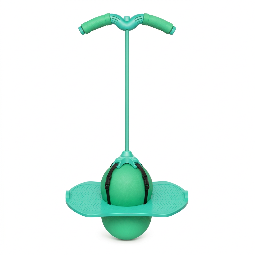 Ballon sauteur d'équilibre JumpJoy vert pour enfants