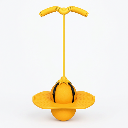 Ballon sauteur d'équilibre JumpJoy jaune pour enfants