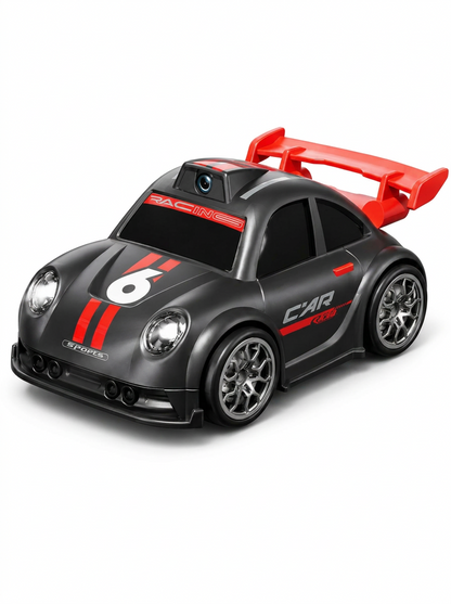 Voiture de drift RC noire, avec caméra HD intégrée