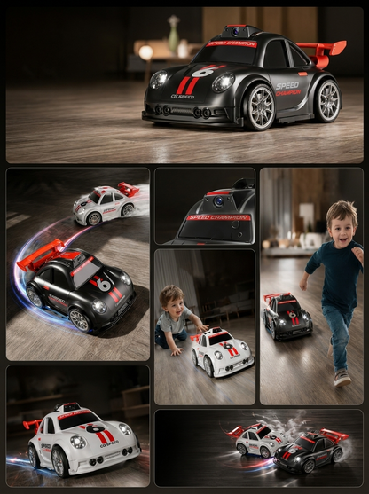 Voiture de drift RC en pleine action de drift