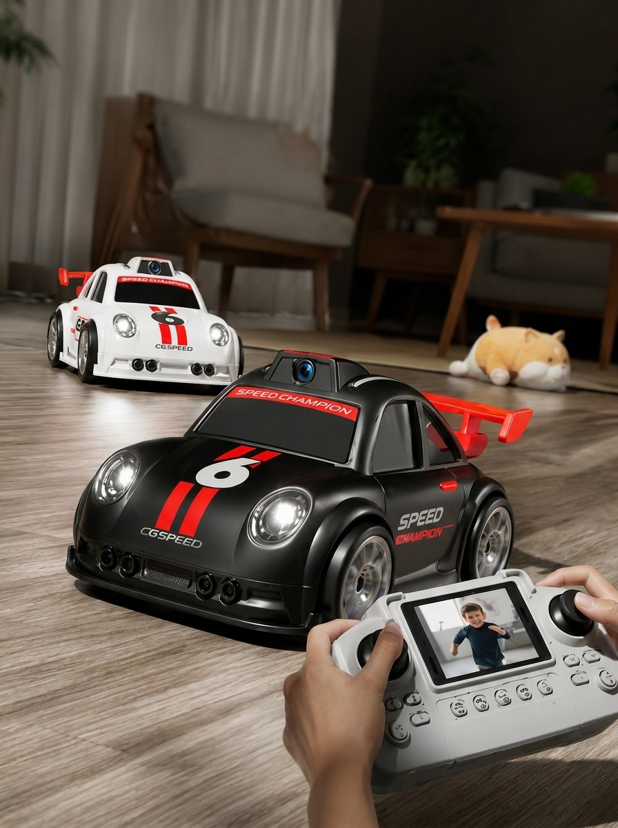 Voiture de drift RC avec sa radiocommande
