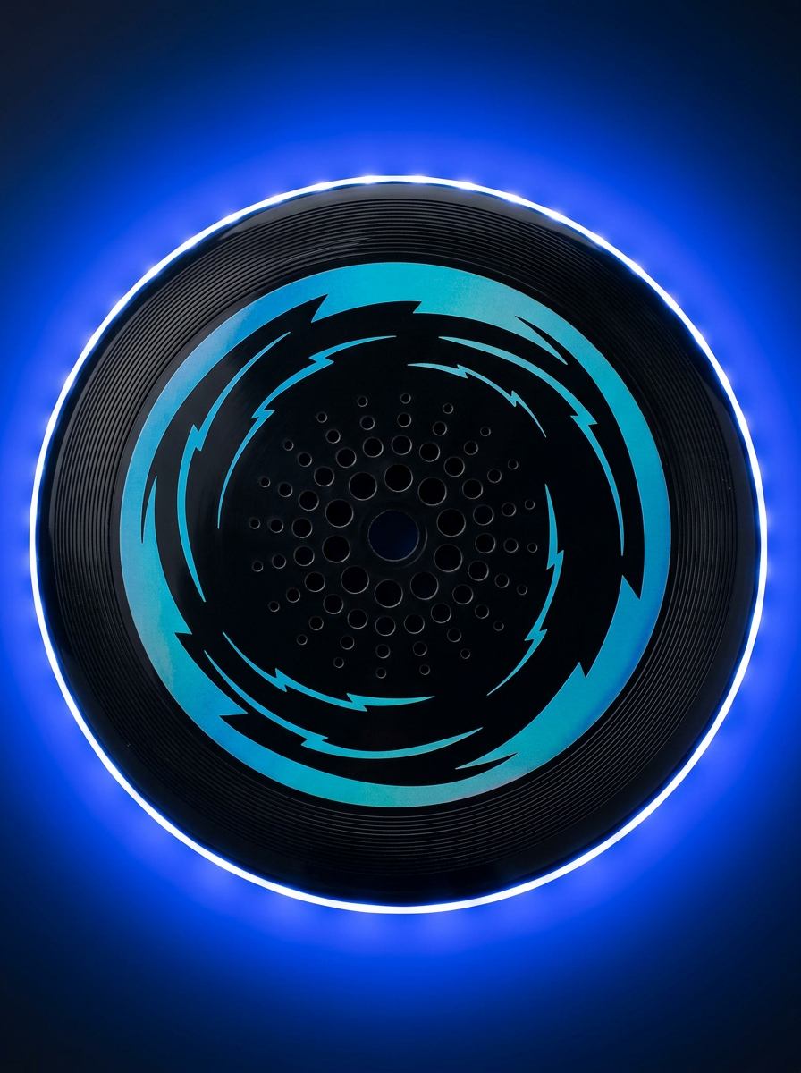 Frisbee LED Nightfly bleu, brillant dans le noir