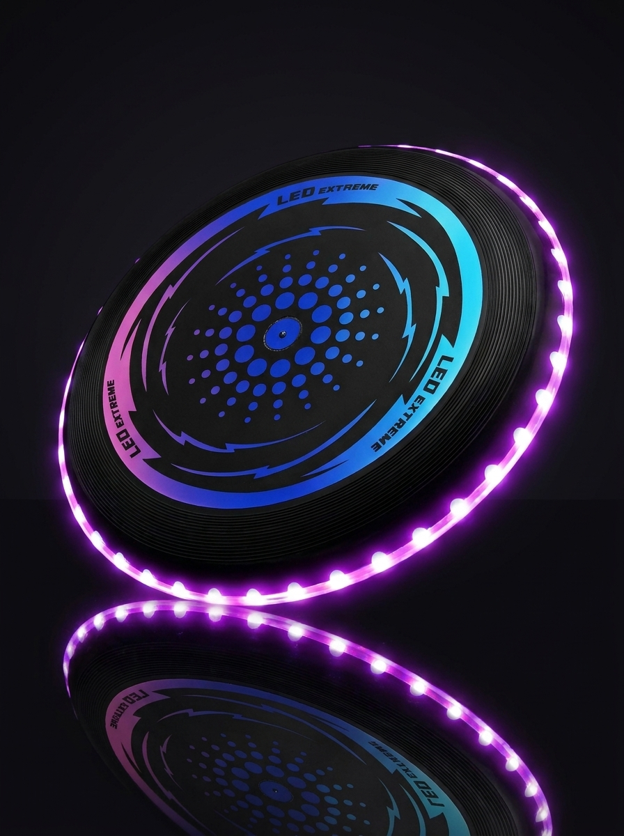 Disque volant Frisbee LED Nightfly, photo produit en studio