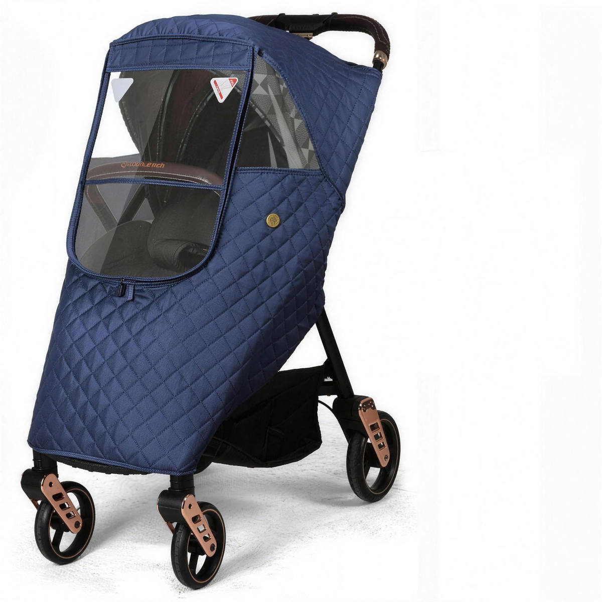 Habillage de pluie pour poussette plié de façon compacte pour le rangement