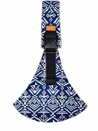 Écharpe de portage - coloris Bleu Tribal