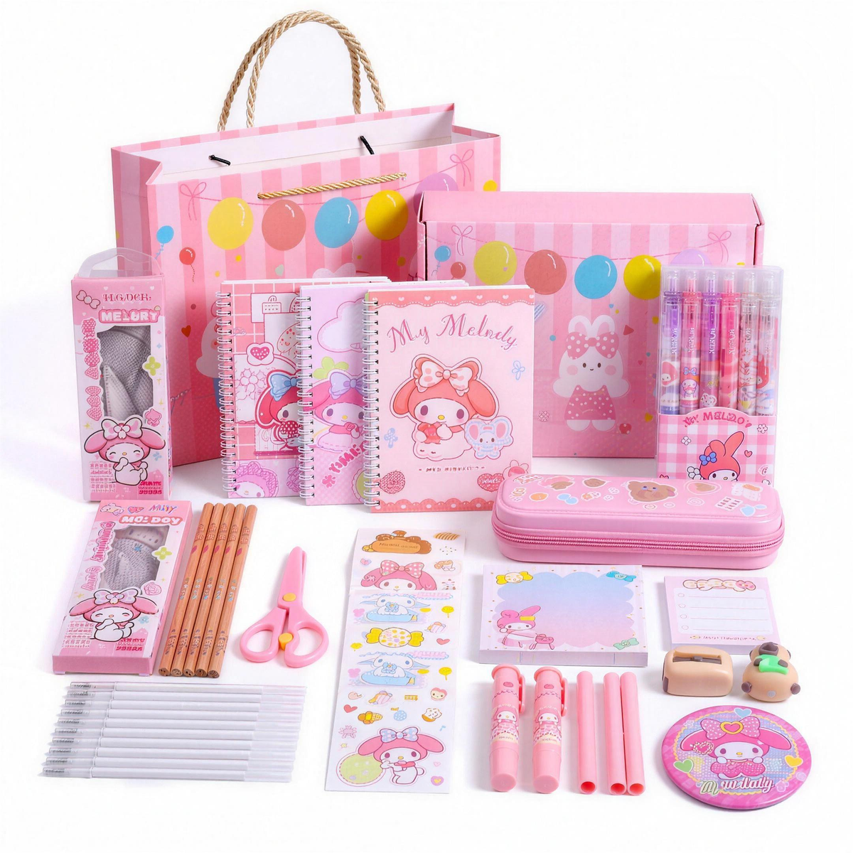 Coffret fournitures scolaires avec valise, vue principale