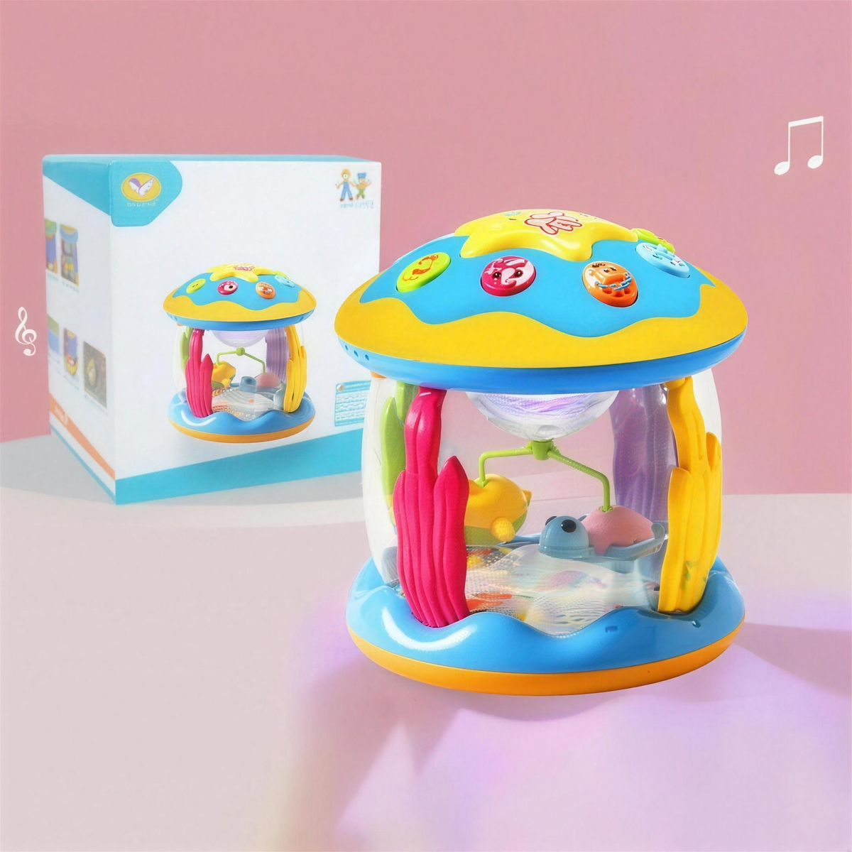 Carrousel musical lumineux pour bébé, vue de face