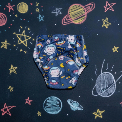 Culotte d'apprentissage réutilisable, motif Espace