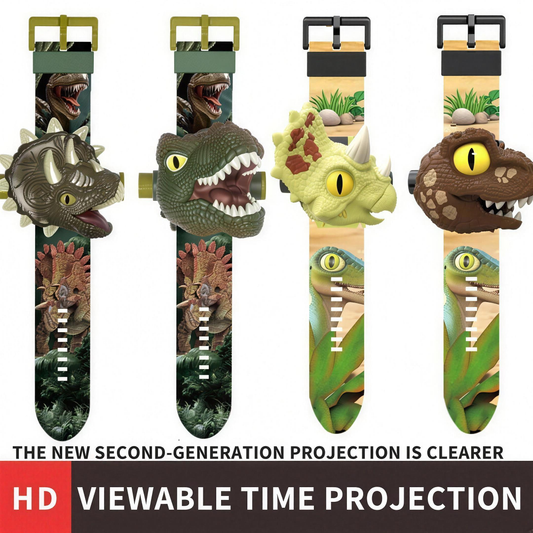 Montre dinosaure à projection, les 4 coloris