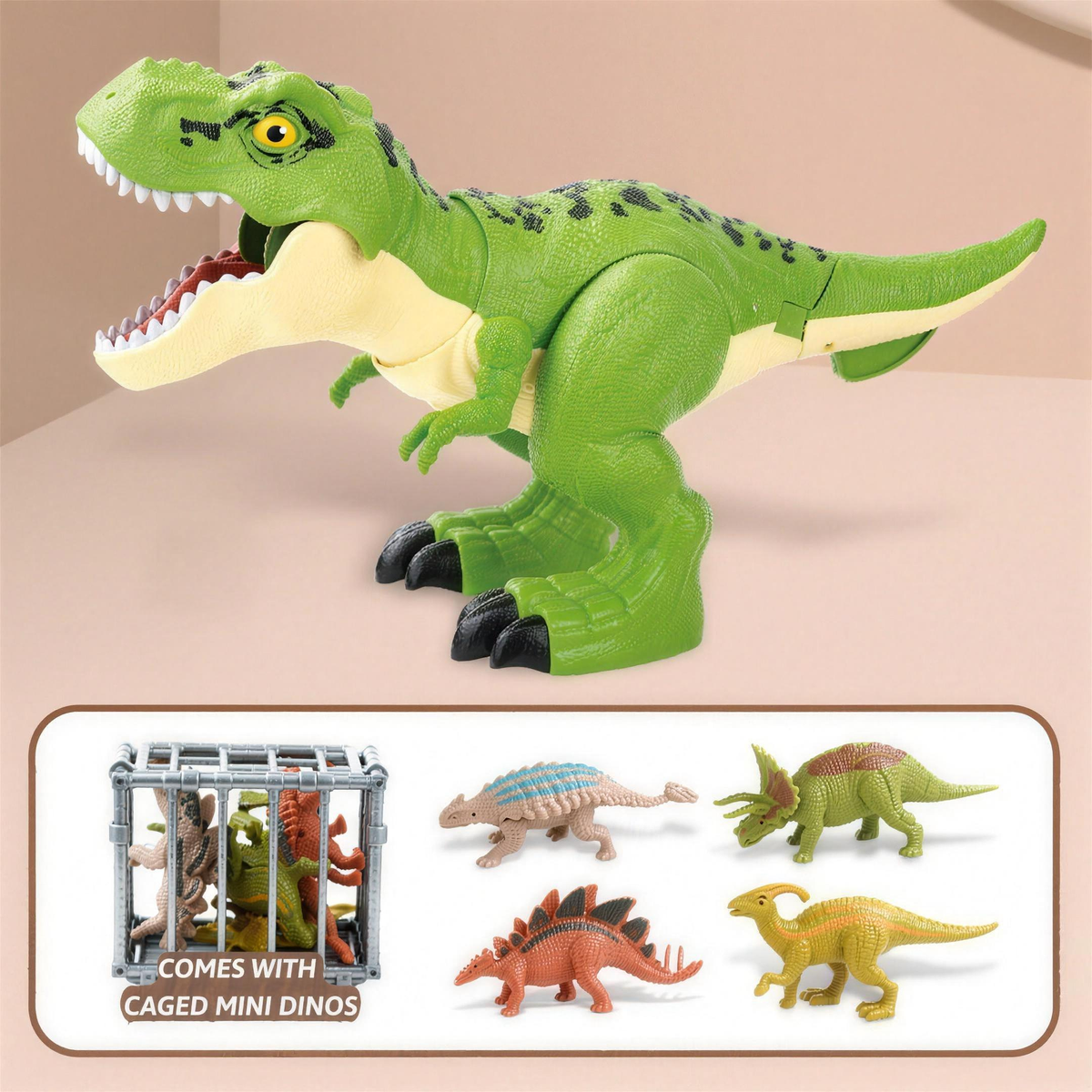 Coffret T-Rex dévoreur avec gueule ouverte