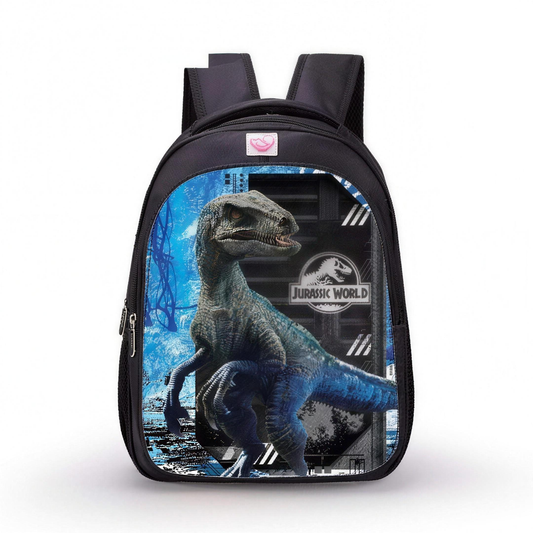 Sac à dos dinosaure 3D bleu, vue de face
